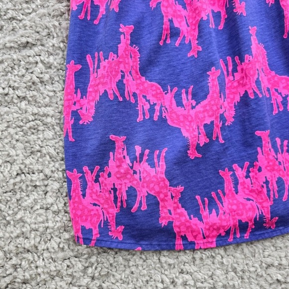 Lilly Pulitzer Windsor Dress Womens XS Blue Pink Giraffe Strapless Mini Beach - Picture 2 of 11
